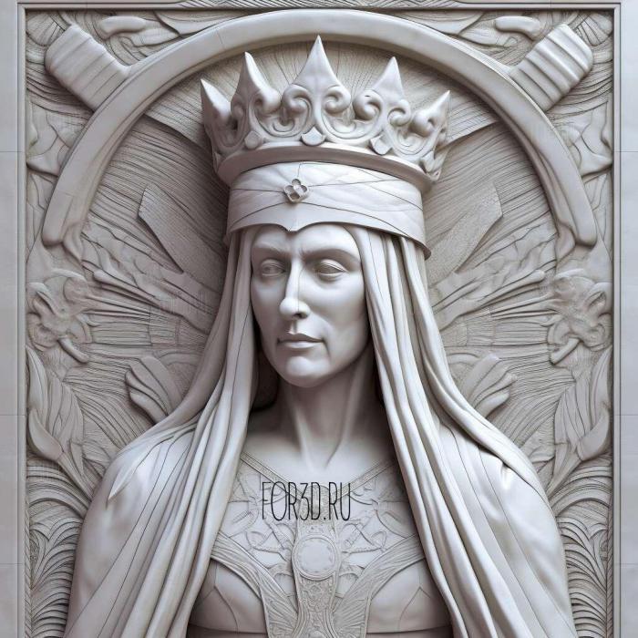 The White Queen 3 stl model for CNC